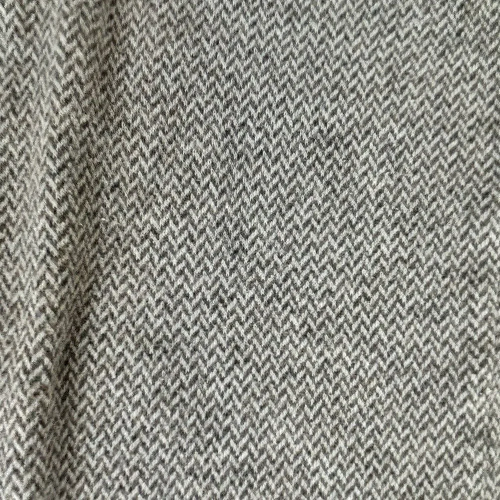 Chaps Ralph Lauren Polo Shirt Mens XL Brown Gray Herringbone Long Sleeve Vintage
